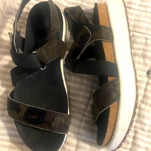 OTBT shoes-genuine calf hair cork layer white soul